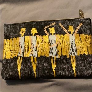 Black and gold makeup bag